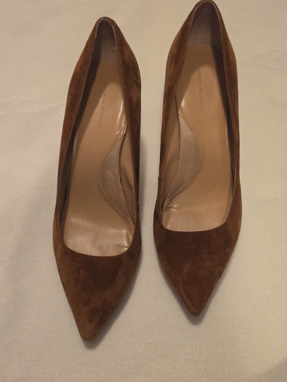 Banana Republic Chestnut Suede Pointed-Toe Pumps
